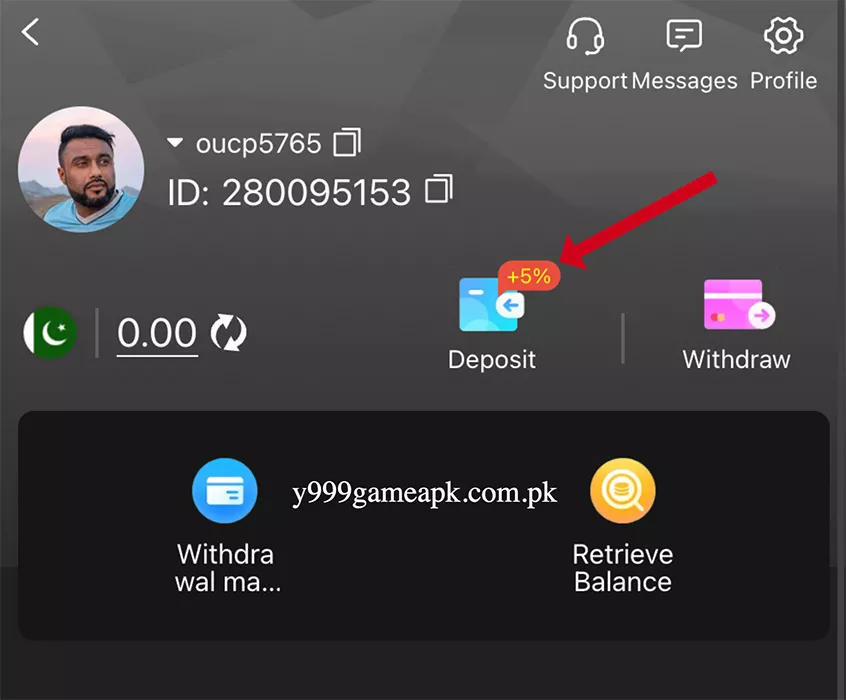 Deposit in P999 Game